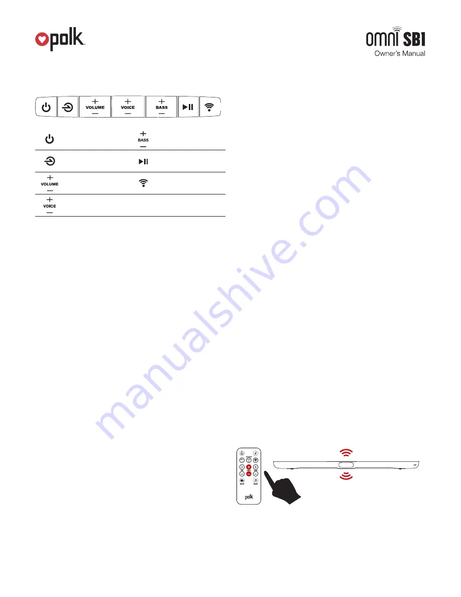 Polk Mono Omni SB1 Скачать руководство пользователя страница 4