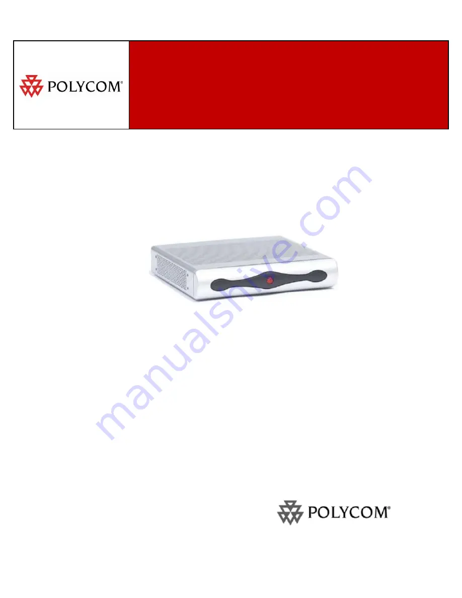 Polycom QSX 2.0 Administrator'S Manual Download Page 1