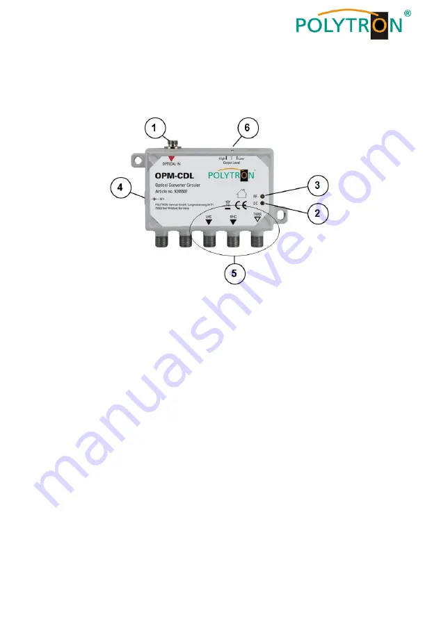 Polytron OPM-CDL Operating Manual Download Page 7