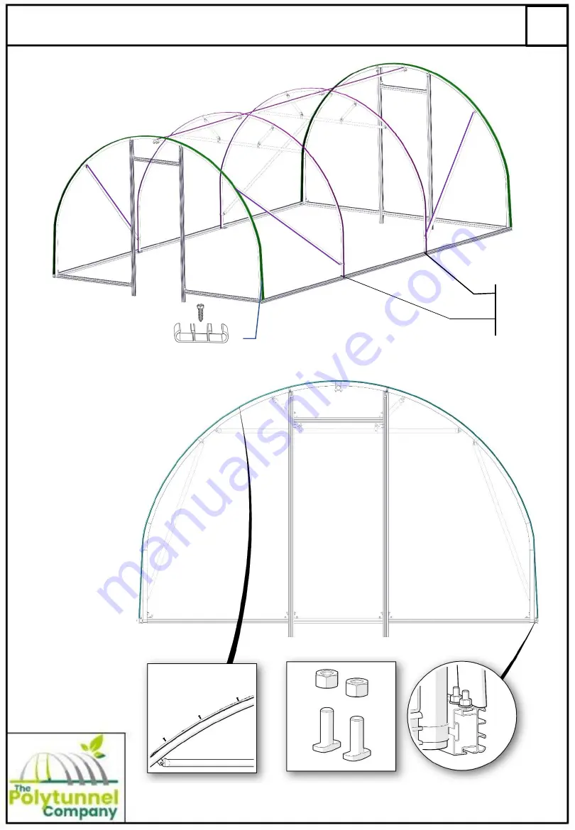 Polytunnel Company Garden Pride Building Instructions Download Page 11