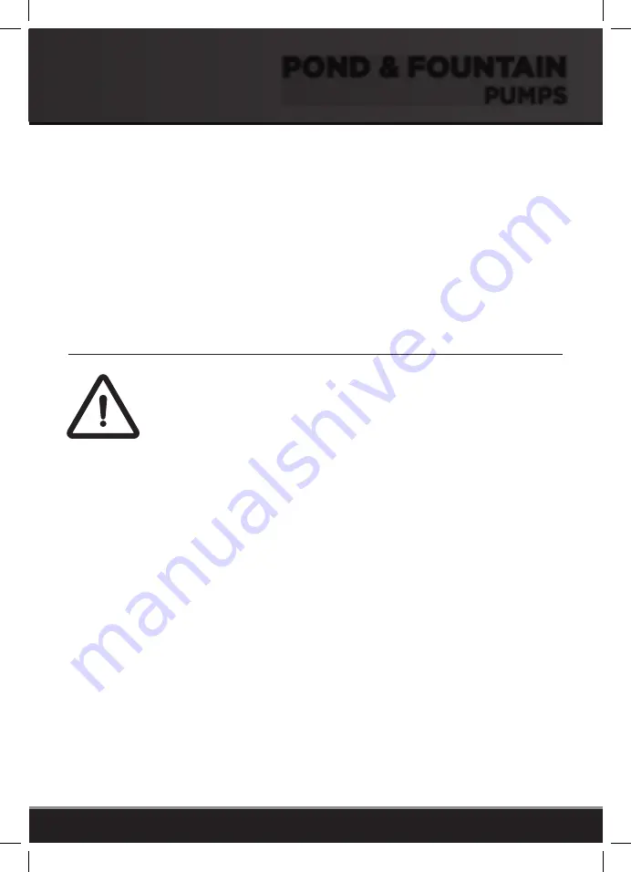 PondMAX 22PV030 Instruction Manual Download Page 3