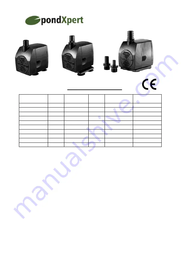 PondXpert FeatureFlow PXFEAT0350B Instructions Download Page 1