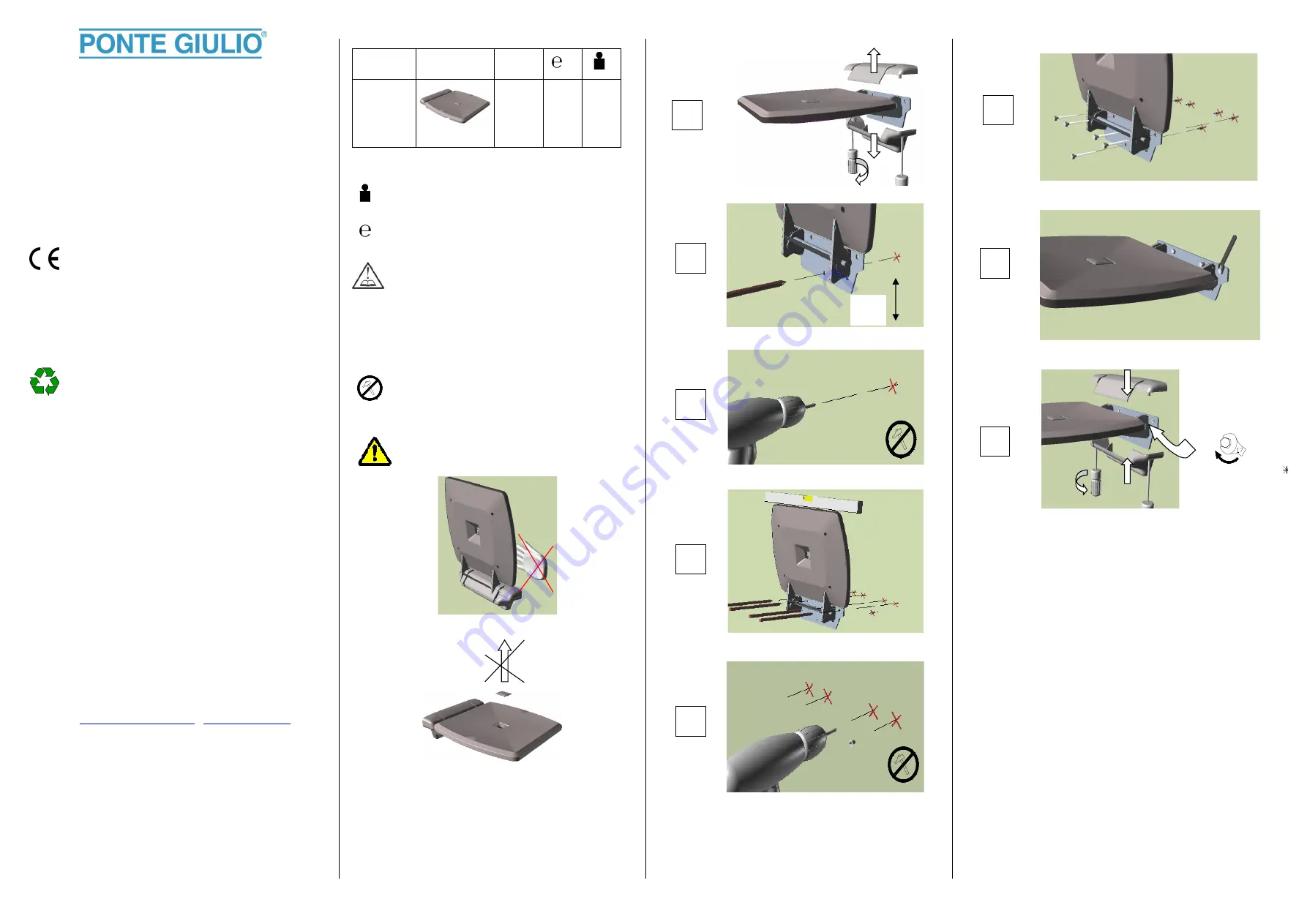 Ponte Giulio URBAN PEOPLE Series Assembly Instructions Download Page 1