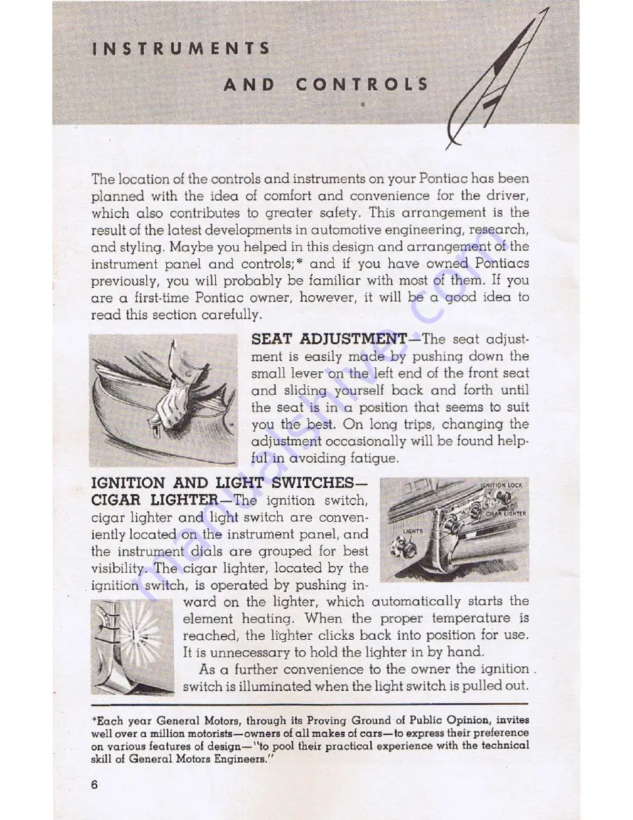 Pontiac 1952 Chieftain Owners Service Manual Download Page 9