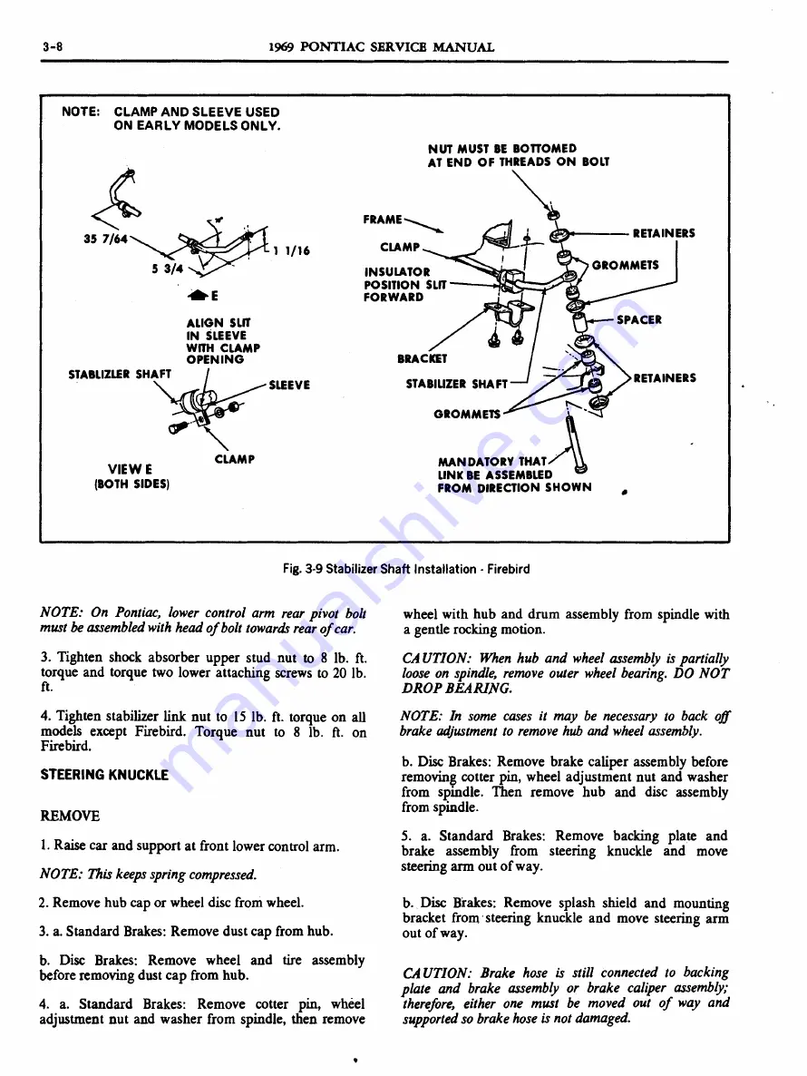 Pontiac 1969 Firebird Service Manual Download Page 105