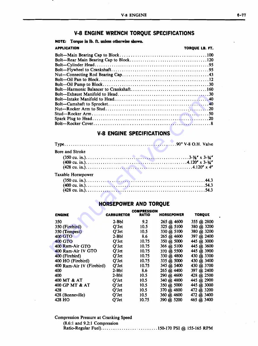 Pontiac 1969 Firebird Service Manual Download Page 316