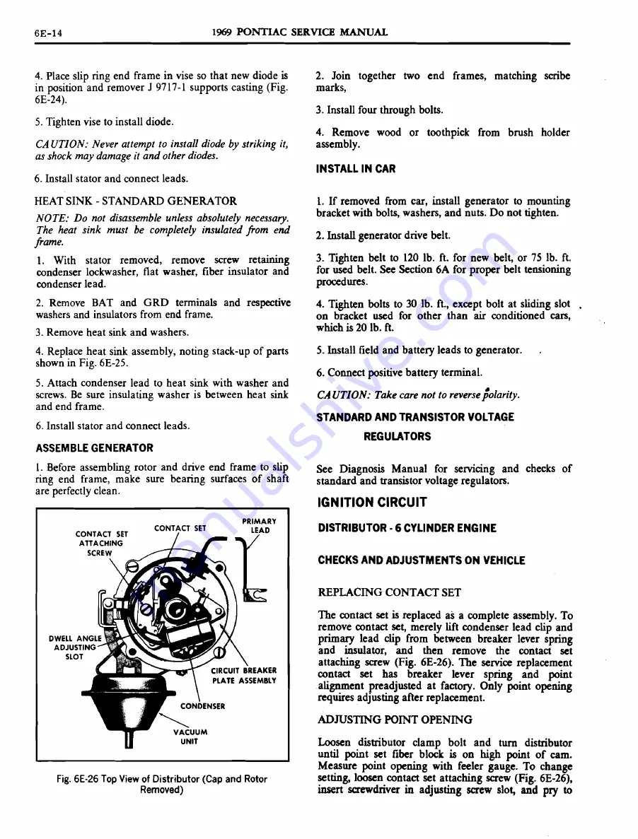 Pontiac 1969 Firebird Service Manual Download Page 390