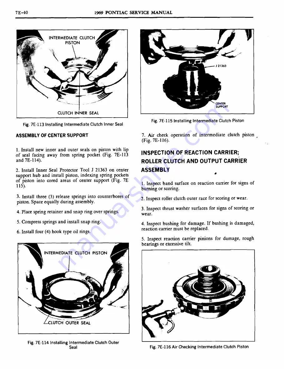 Pontiac 1969 Firebird Service Manual Download Page 500