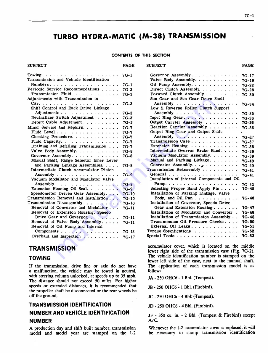 Pontiac 1969 Firebird Service Manual Download Page 564