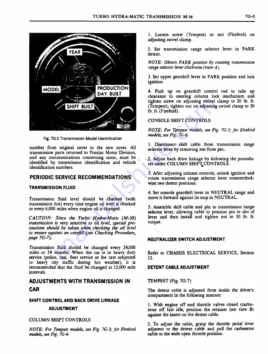 Pontiac 1969 Firebird Service Manual Download Page 566