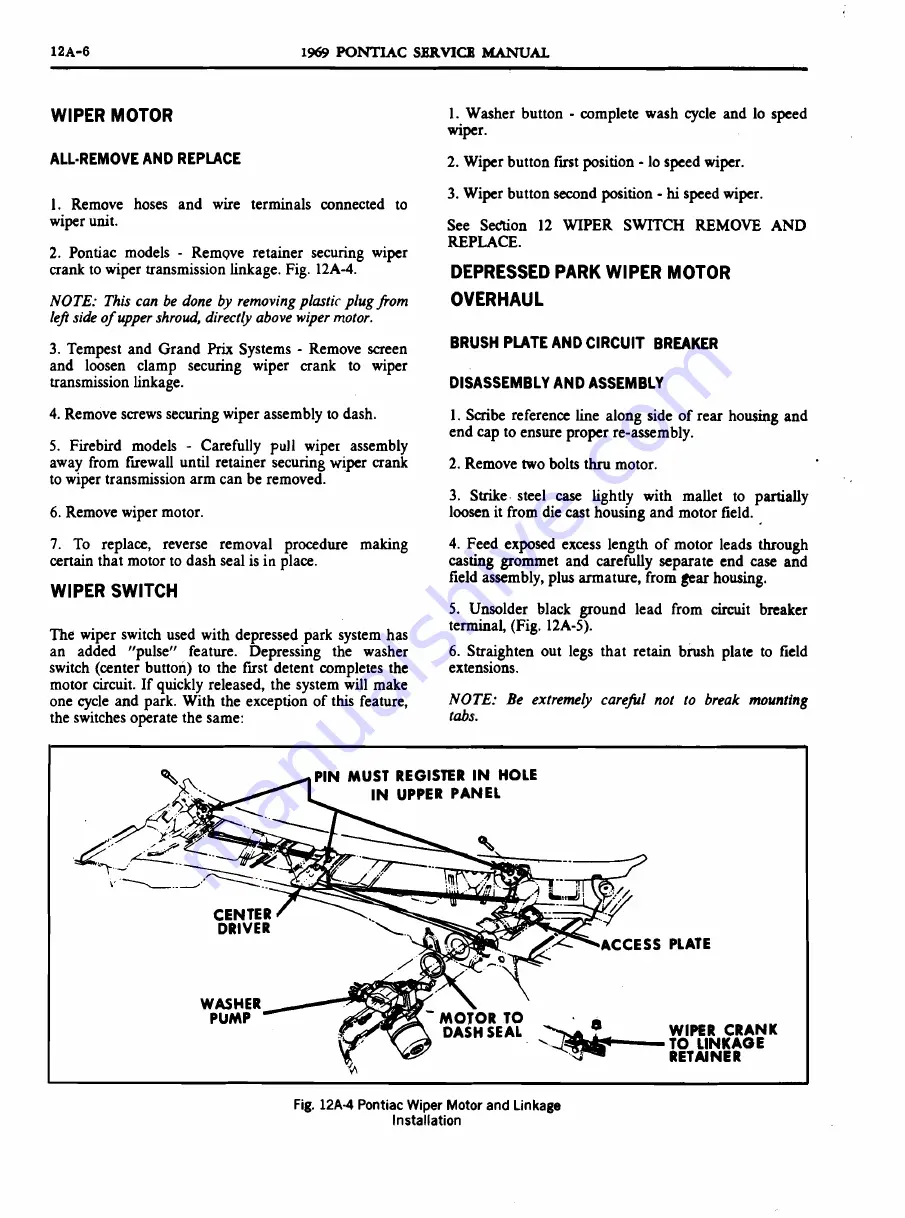 Pontiac 1969 Firebird Service Manual Download Page 759