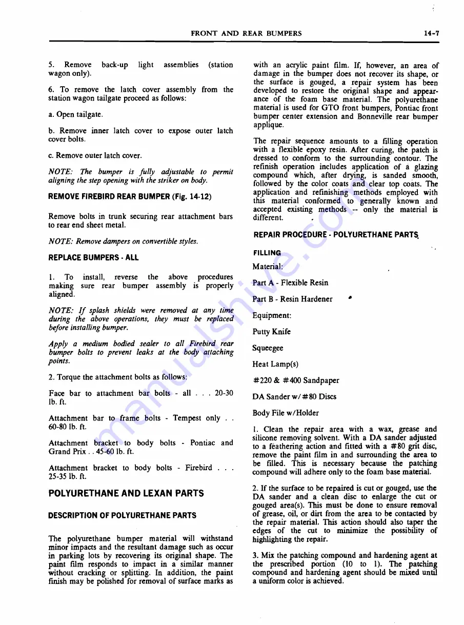 Pontiac 1969 Firebird Service Manual Download Page 779