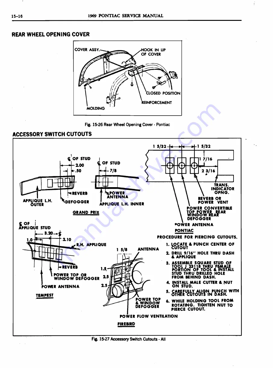 Pontiac 1969 Firebird Service Manual Download Page 807