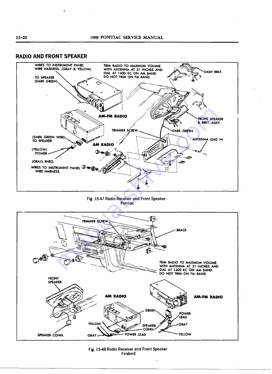 Pontiac 1969 Firebird Service Manual Download Page 819