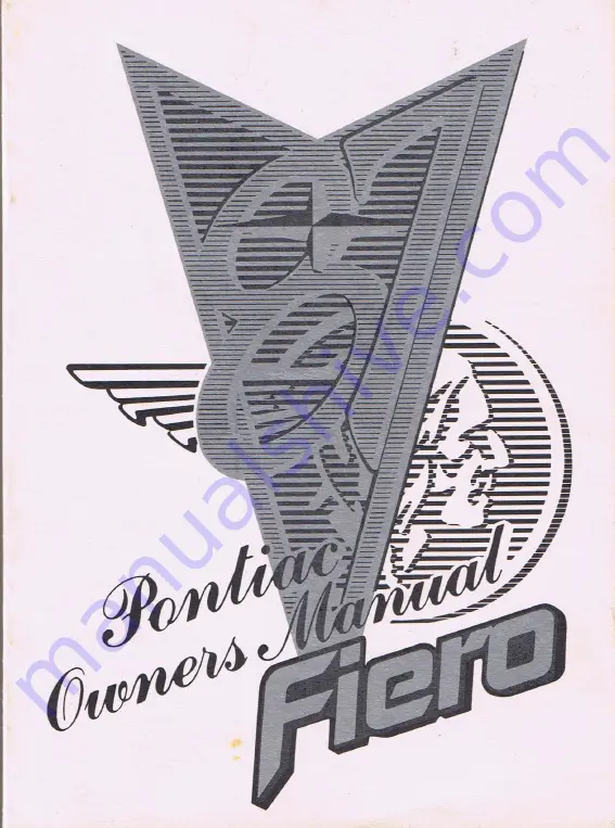 Pontiac 1987 Fiero Owner'S Manual Download Page 1