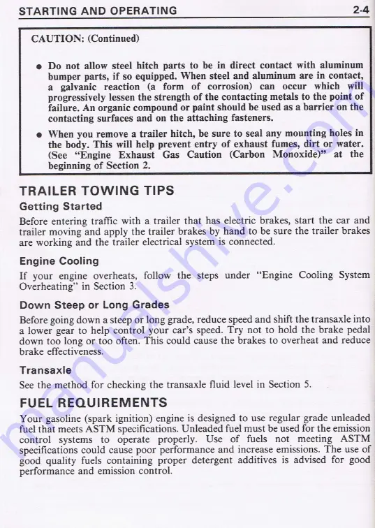 Pontiac 1987 Fiero Owner'S Manual Download Page 23