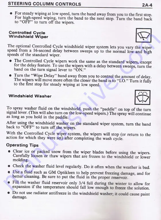 Pontiac 1987 Fiero Owner'S Manual Download Page 38