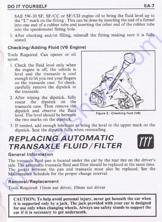 Pontiac 1987 Fiero Owner'S Manual Download Page 119