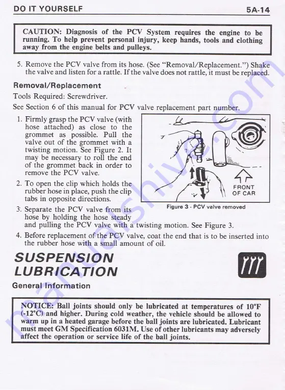 Pontiac 1987 Fiero Owner'S Manual Download Page 126