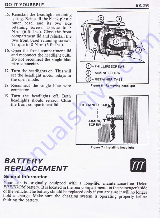 Pontiac 1987 Fiero Owner'S Manual Download Page 138