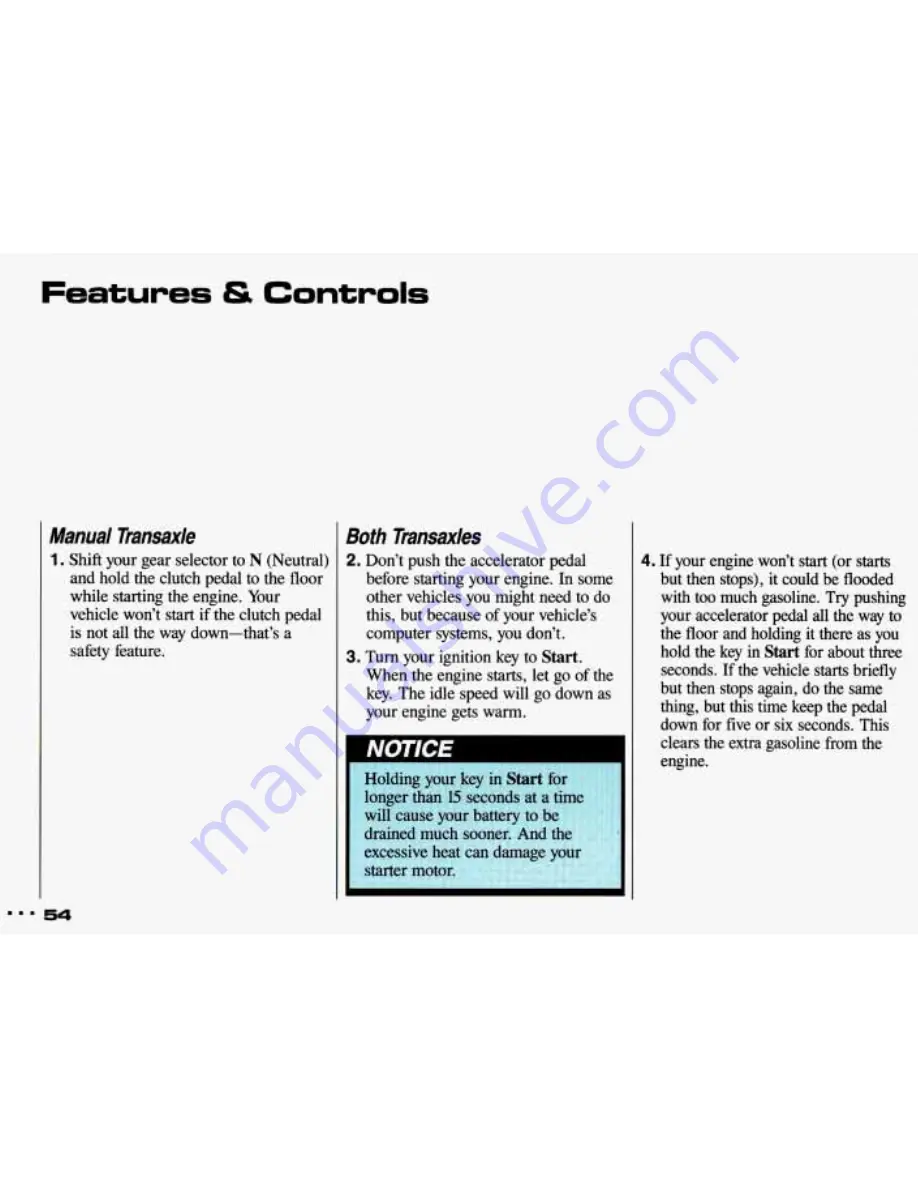 Pontiac 1993 Sunbird Owner'S Manual Download Page 55