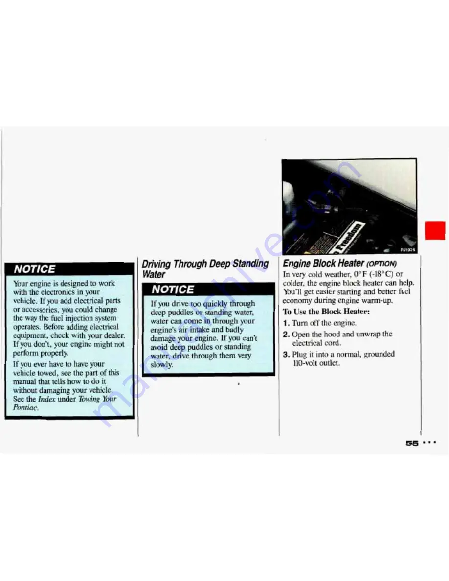 Pontiac 1993 Sunbird Owner'S Manual Download Page 56