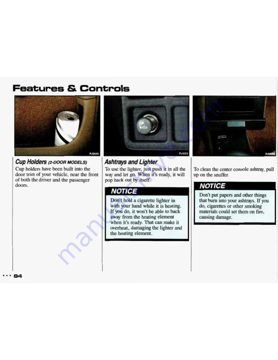 Pontiac 1993 Sunbird Owner'S Manual Download Page 85