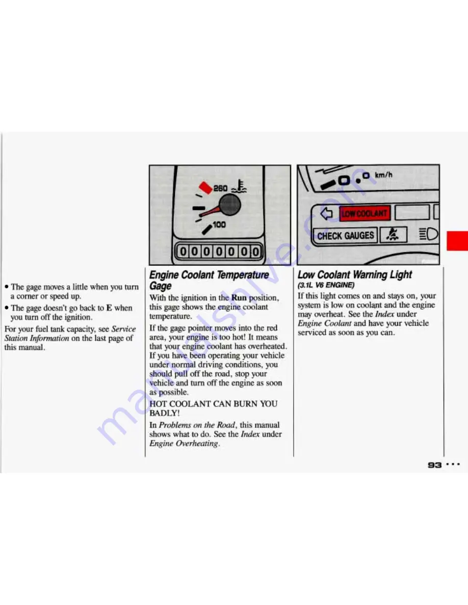 Pontiac 1993 Sunbird Owner'S Manual Download Page 94