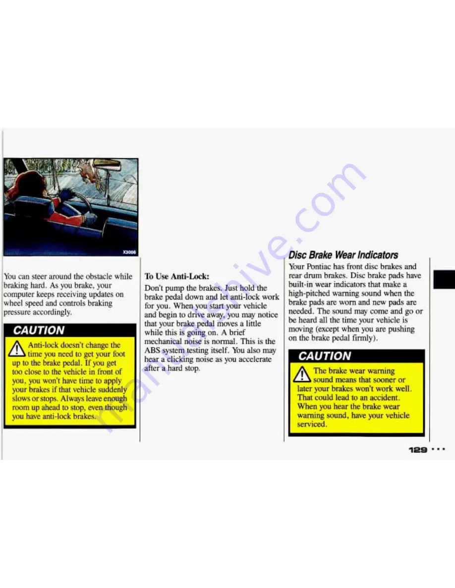 Pontiac 1993 Sunbird Owner'S Manual Download Page 130