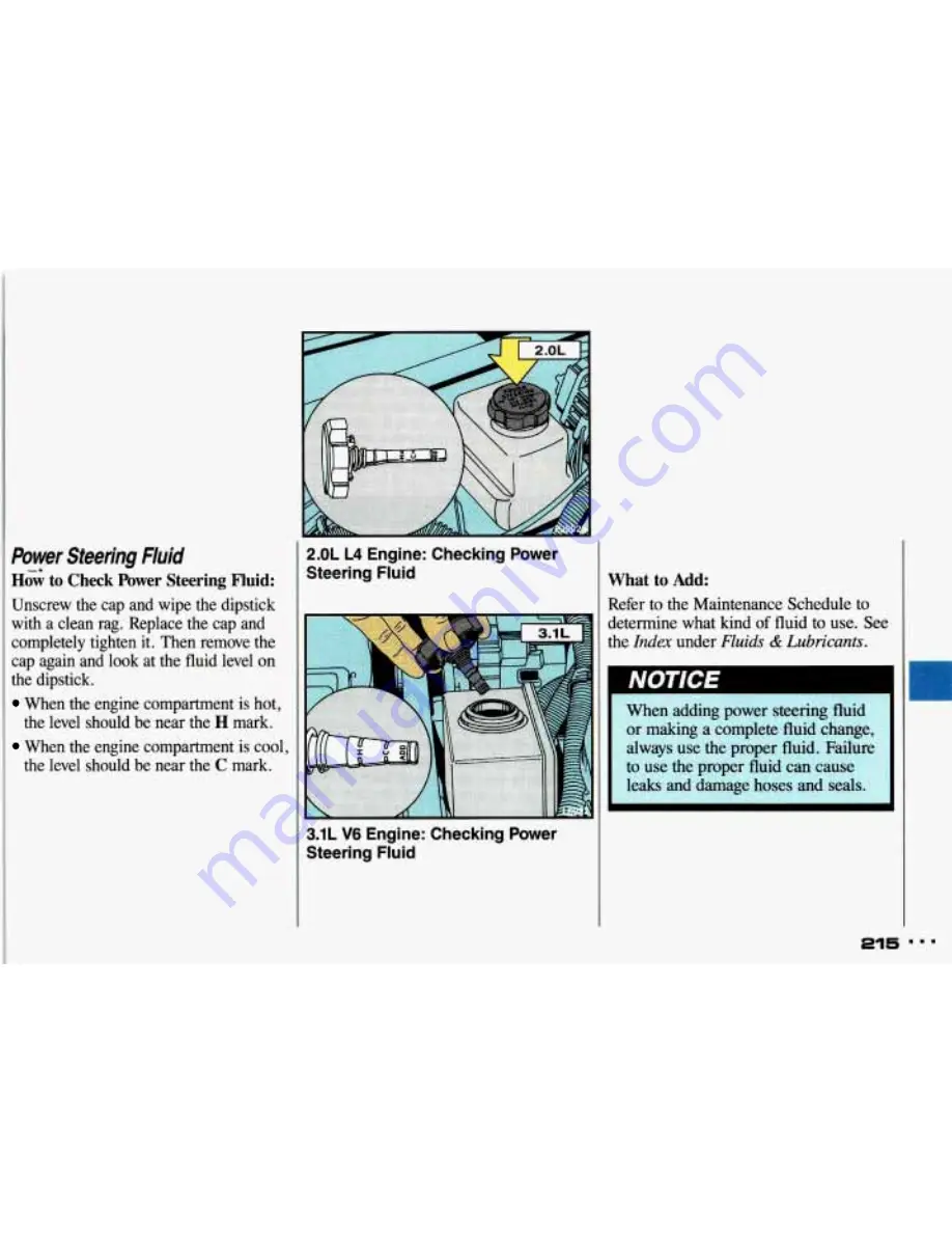 Pontiac 1993 Sunbird Owner'S Manual Download Page 216