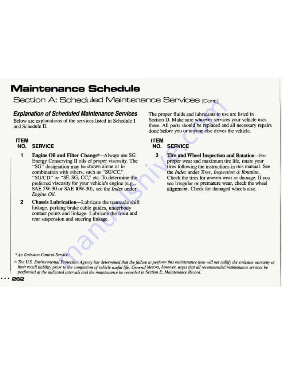 Pontiac 1993 Sunbird Owner'S Manual Download Page 263