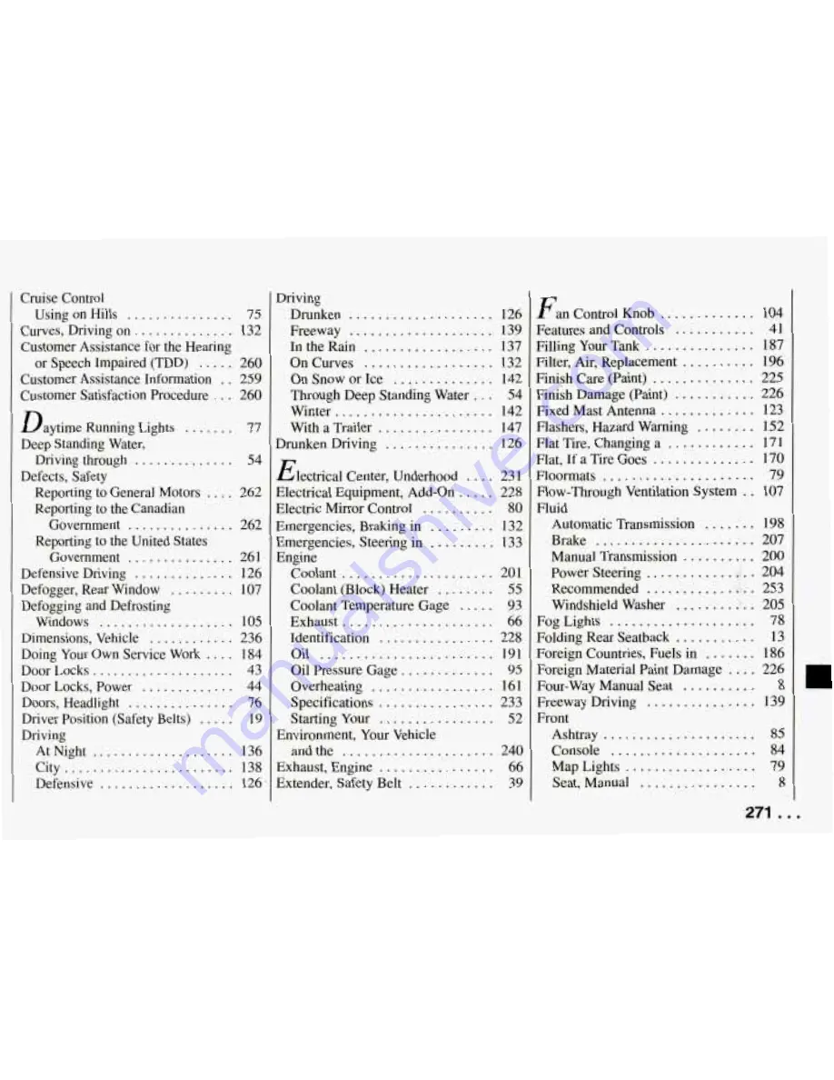 Pontiac 1994 Firebird Owner'S Manual Download Page 272