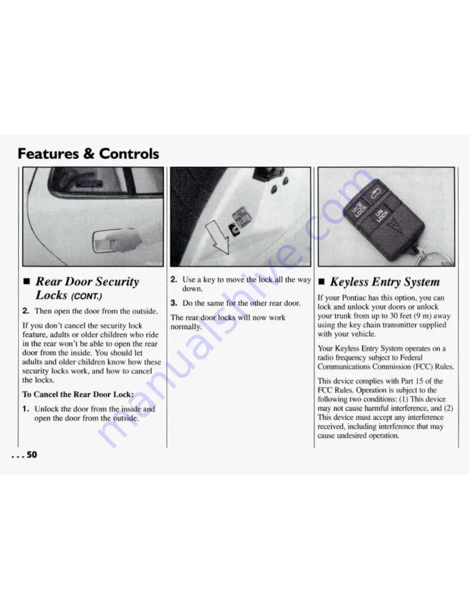 Pontiac 1994 Grand Am Owner'S Manual Download Page 51