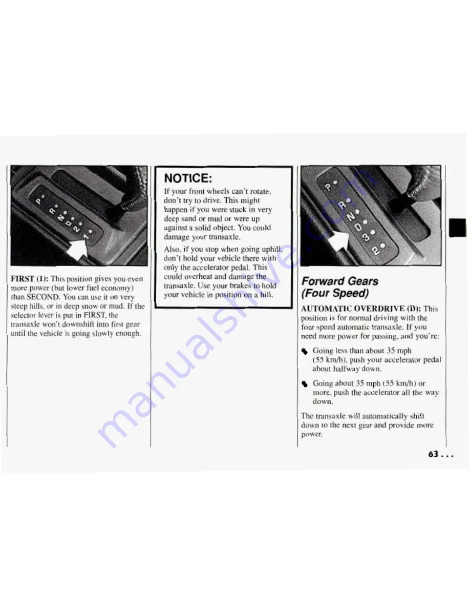 Pontiac 1994 Grand Am Owner'S Manual Download Page 64