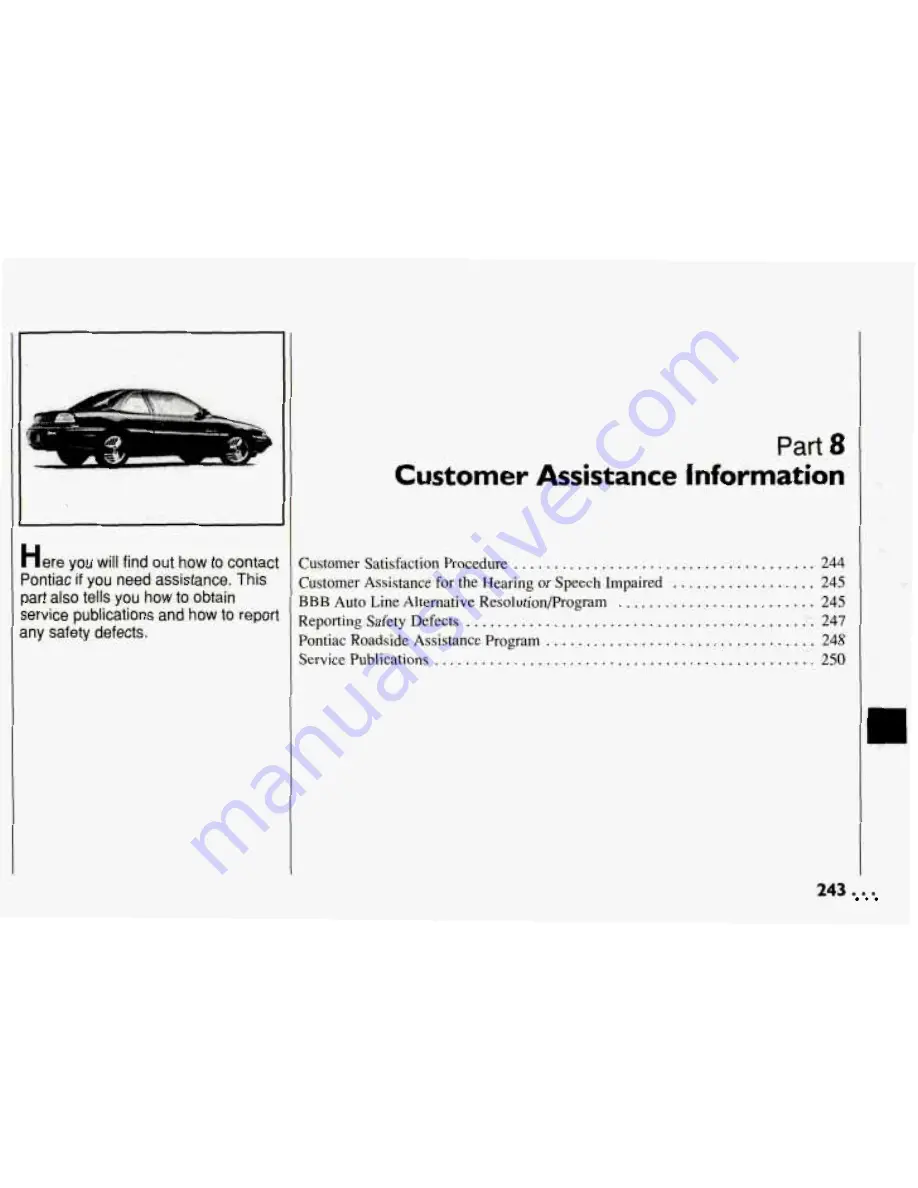 Pontiac 1994 Grand Am Owner'S Manual Download Page 244