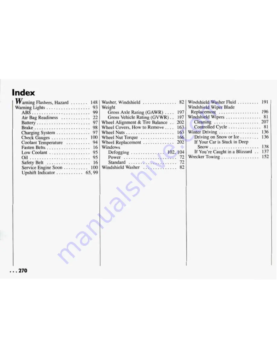 Pontiac 1994 Grand Am Owner'S Manual Download Page 271