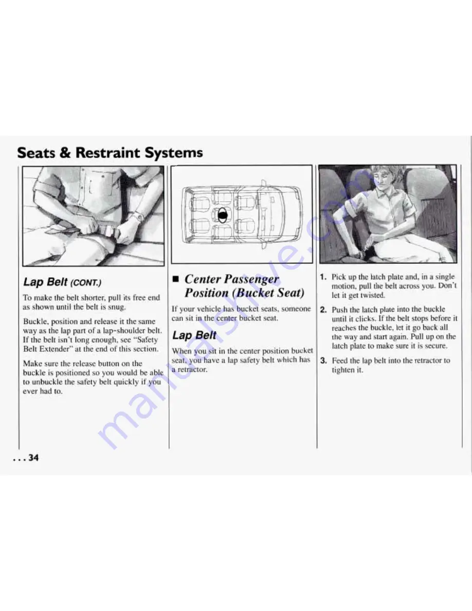 Pontiac 1994 Trans Sport Owner'S Manual Download Page 35