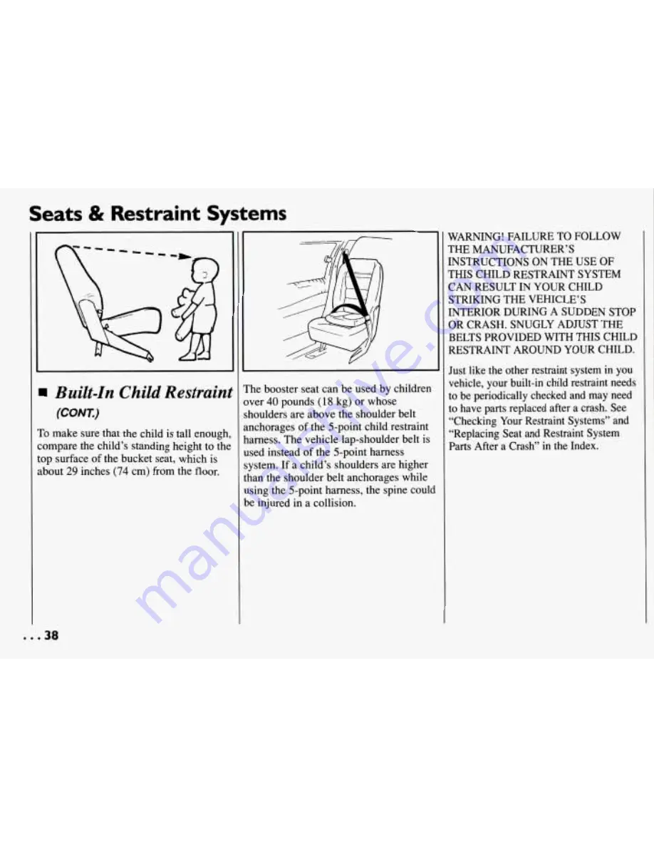 Pontiac 1994 Trans Sport Owner'S Manual Download Page 39