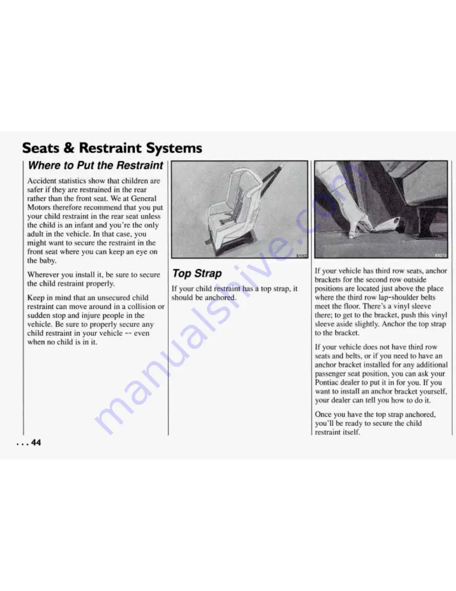 Pontiac 1994 Trans Sport Owner'S Manual Download Page 45