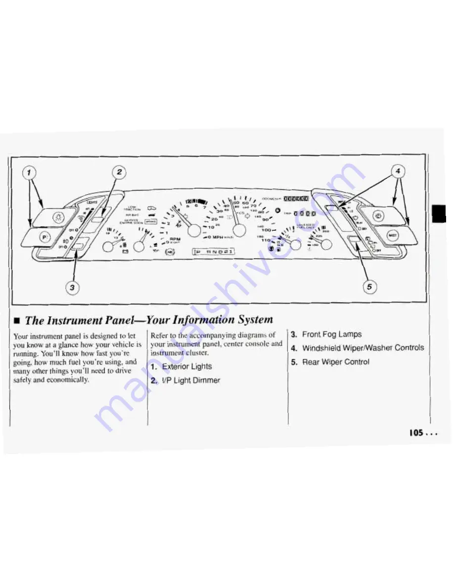 Pontiac 1994 Trans Sport Owner'S Manual Download Page 106