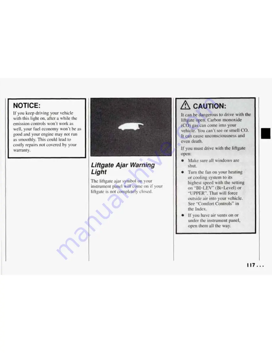 Pontiac 1994 Trans Sport Owner'S Manual Download Page 118