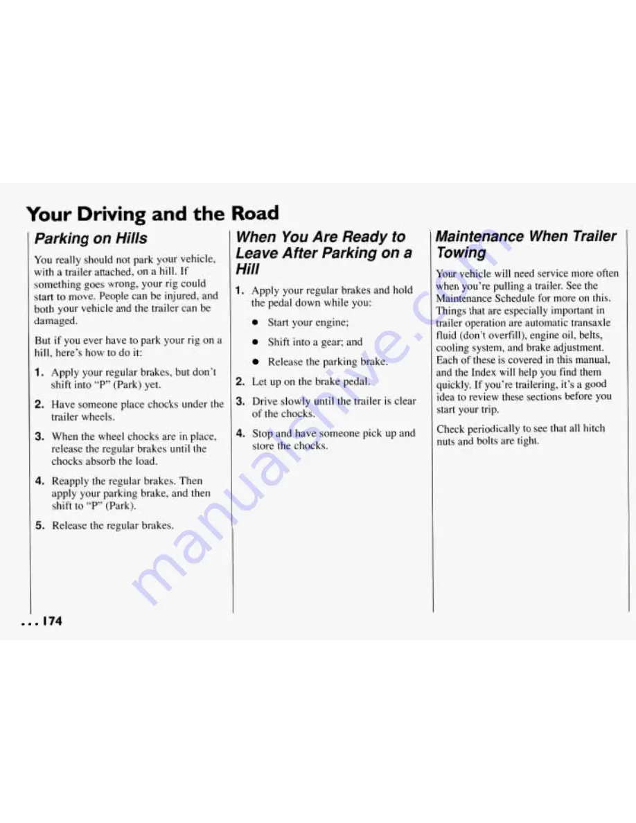 Pontiac 1994 Trans Sport Owner'S Manual Download Page 175