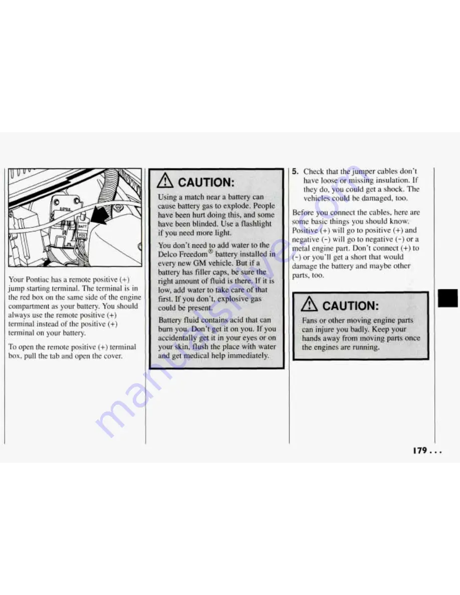 Pontiac 1994 Trans Sport Owner'S Manual Download Page 180