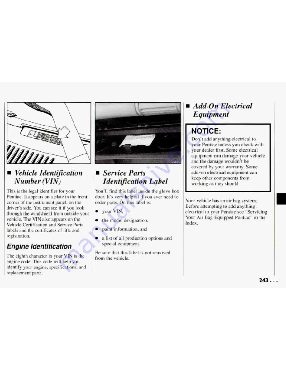 Pontiac 1994 Trans Sport Скачать руководство пользователя страница 244