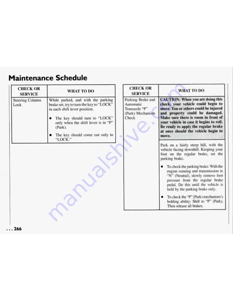 Pontiac 1994 Trans Sport Owner'S Manual Download Page 267