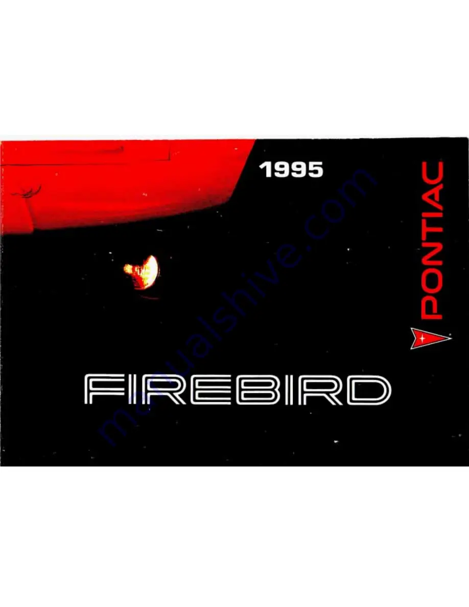 Pontiac 1995 Firebird Owner'S Manual Download Page 1