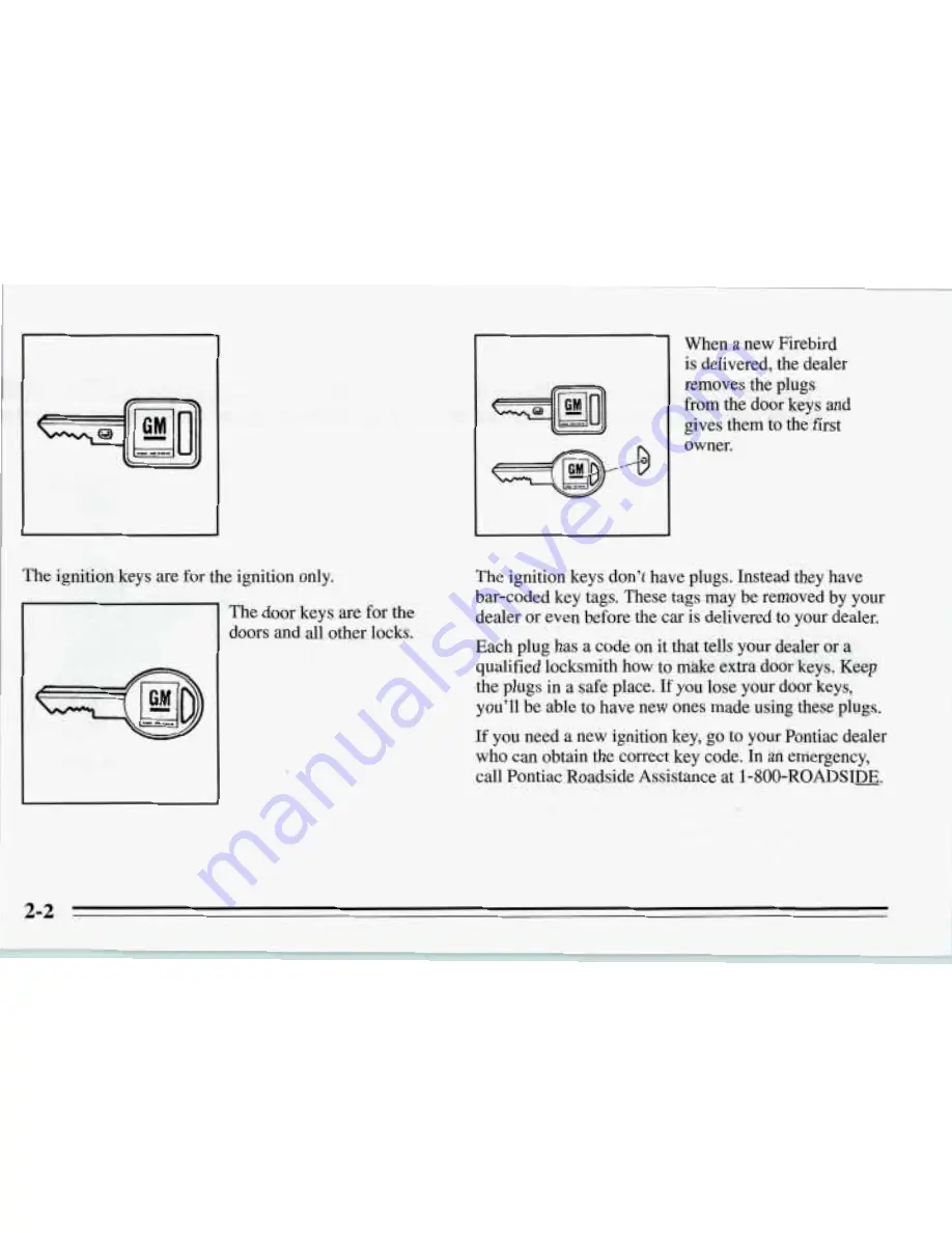 Pontiac 1995 Firebird Owner'S Manual Download Page 49