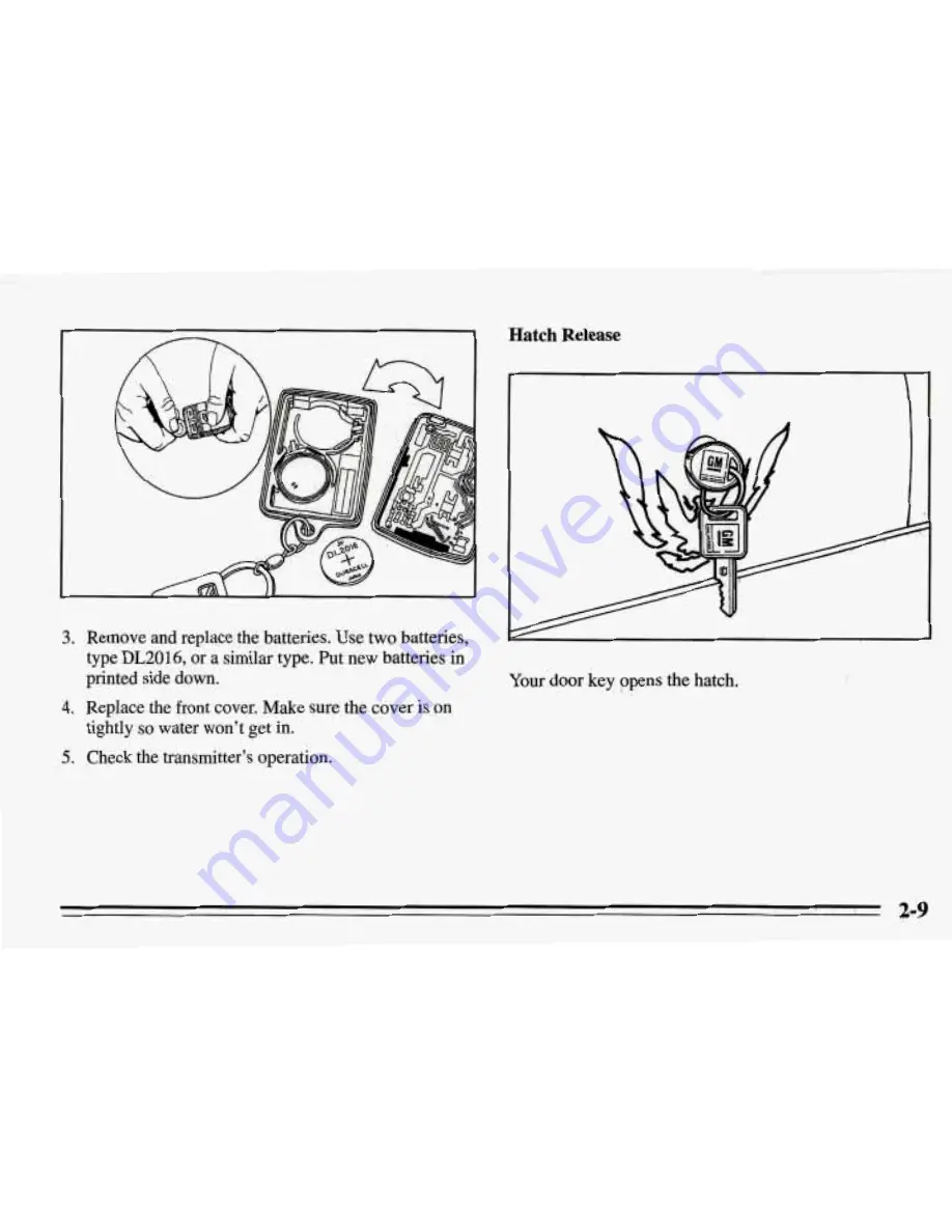 Pontiac 1995 Firebird Owner'S Manual Download Page 56