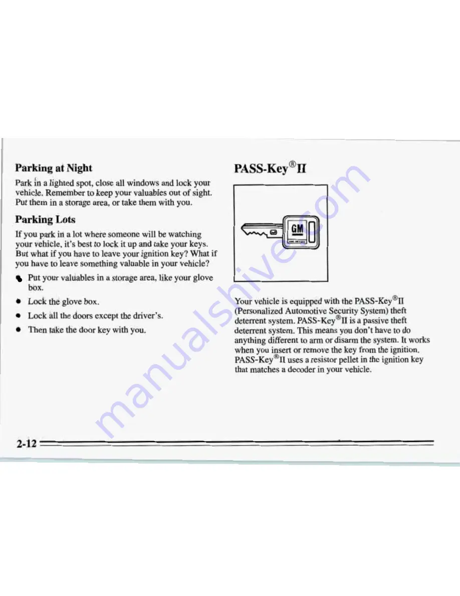 Pontiac 1995 Firebird Owner'S Manual Download Page 59