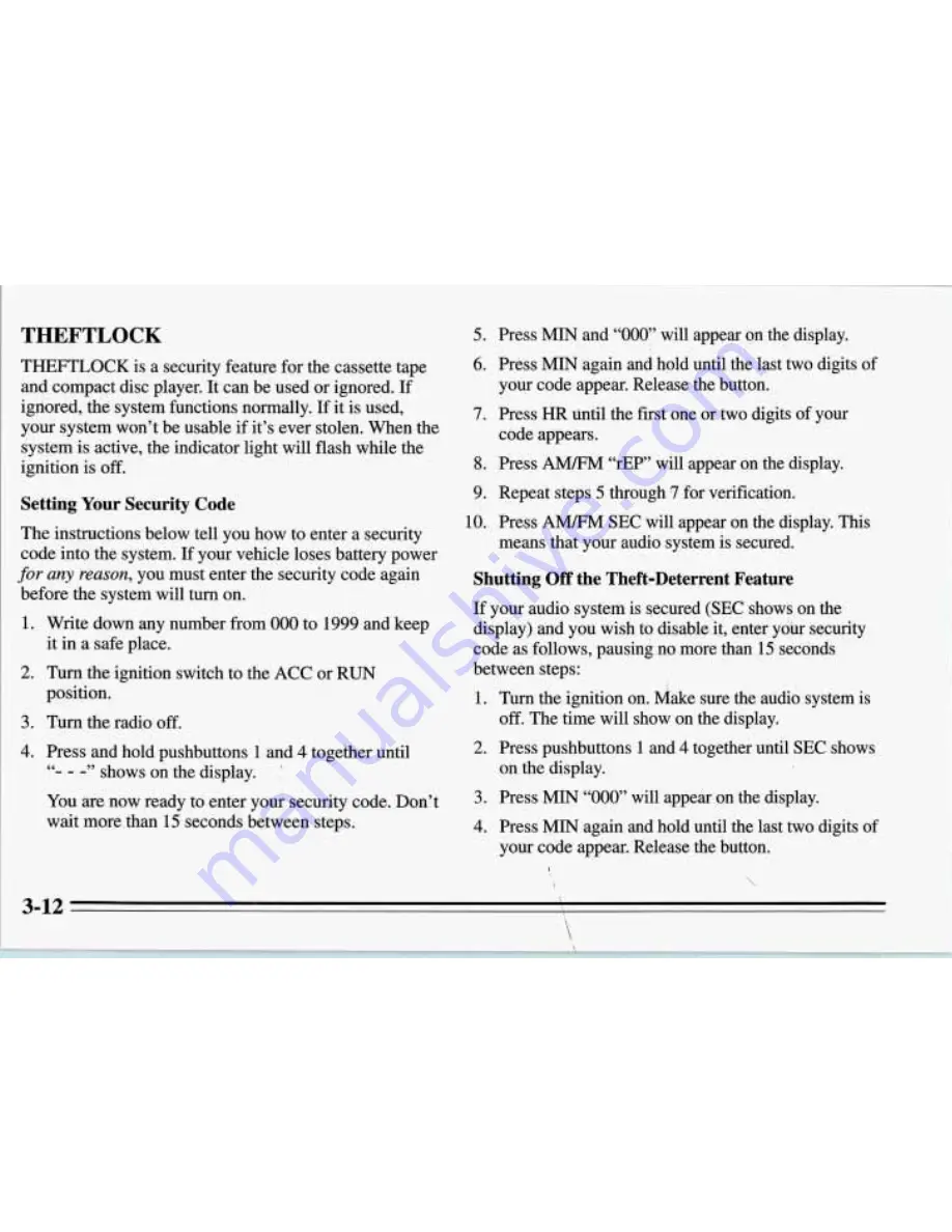 Pontiac 1995 Firebird Owner'S Manual Download Page 145